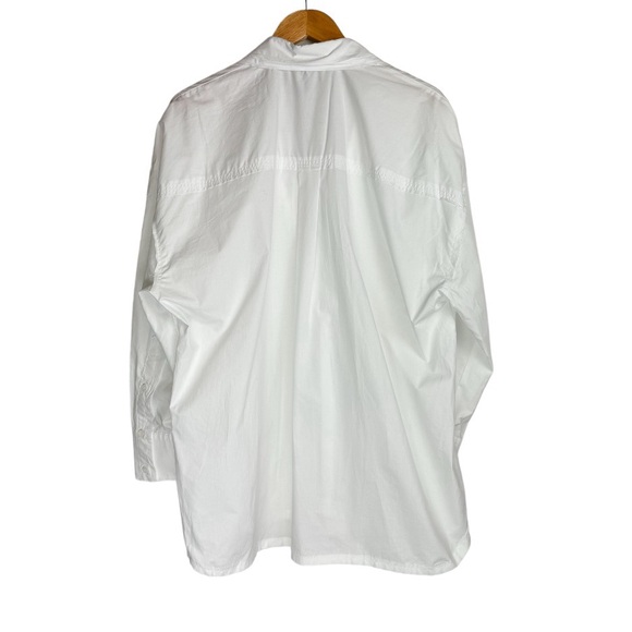 NWT Zara White Oversized Poplin Shirt Sz XS Button Down - Picture 4 of 16